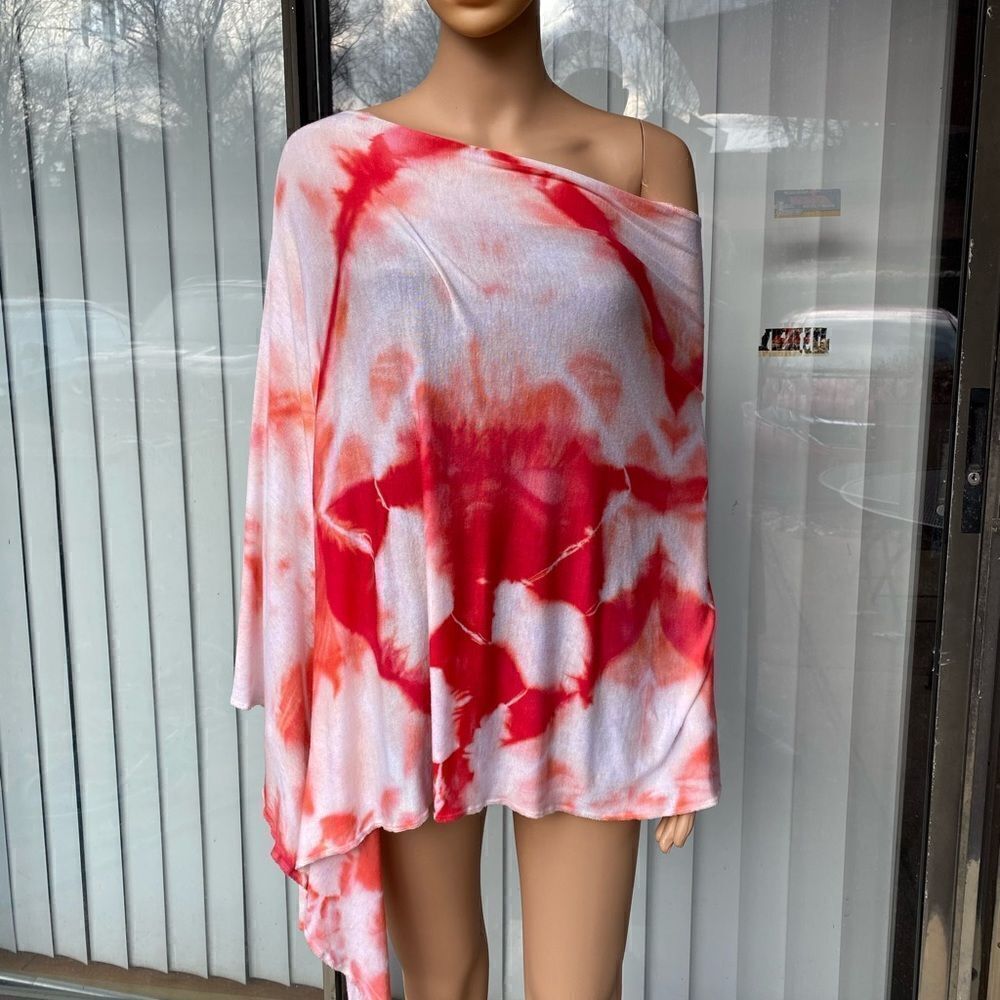 Brightly Twisted Hatchi tie dye poncho